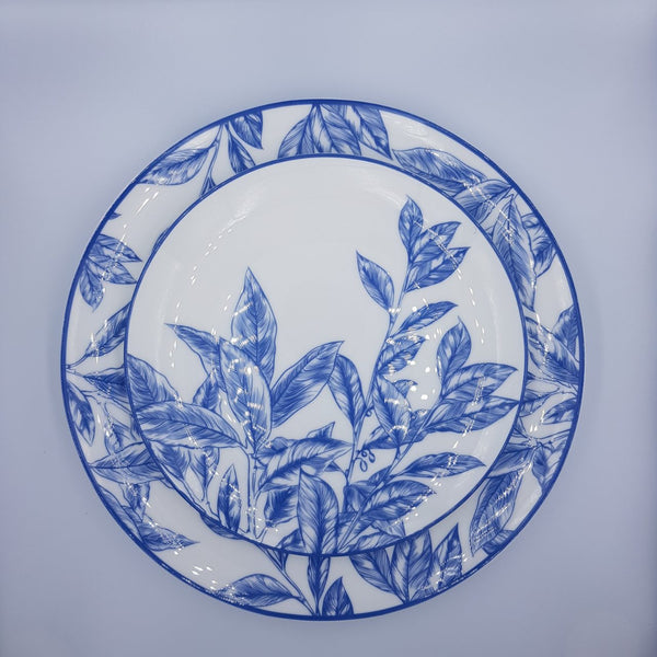 Blue leaf plate set (12 pcs.)