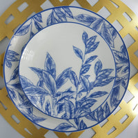 Blue leaf plate set (12 pcs.)